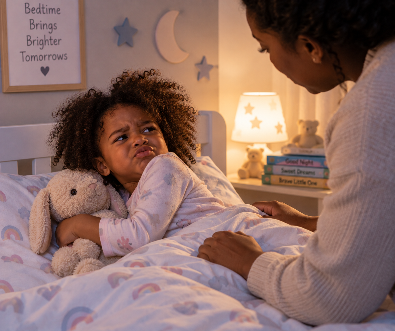 Child resisting bedtime